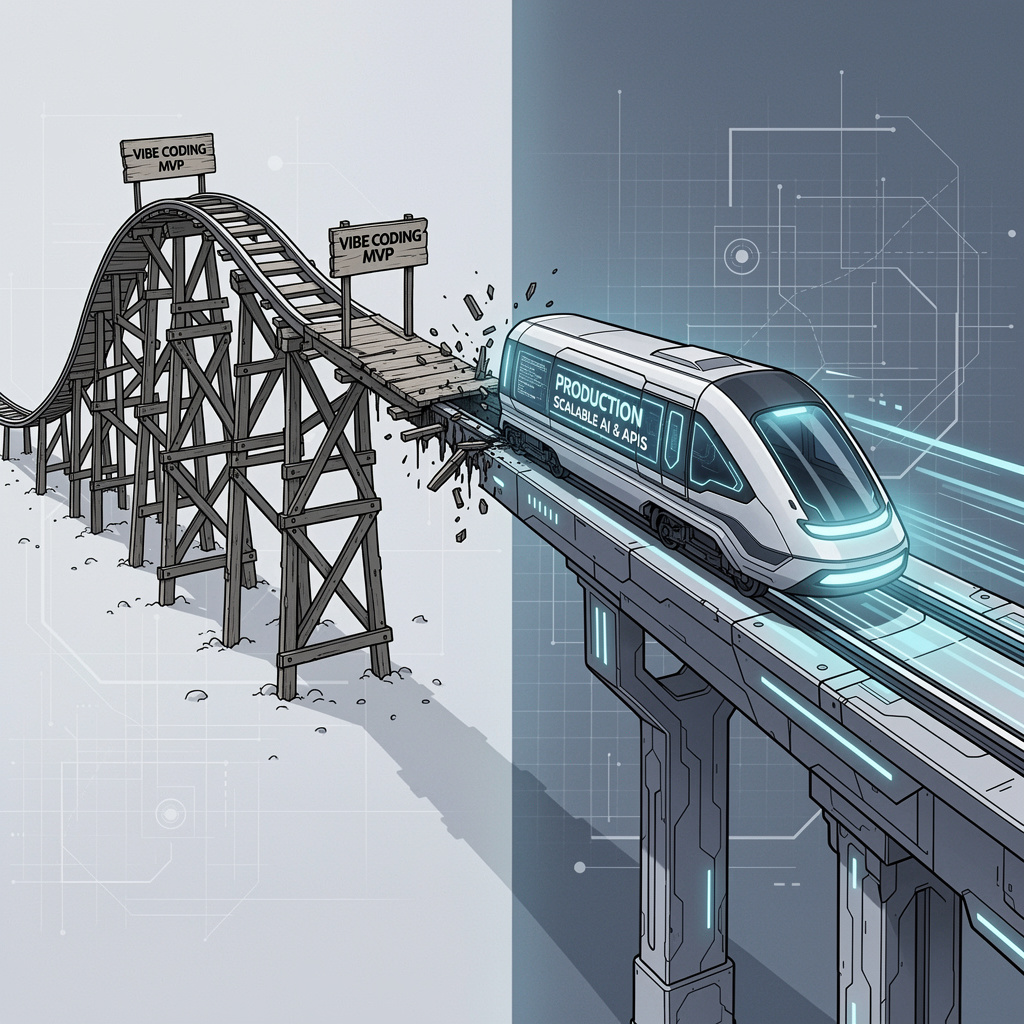 Su MVP con IA Funciona, ¿Pero Escalara? De 'Vibe Coding' a Producción Real